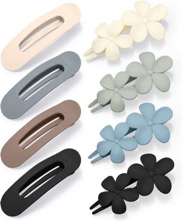 Sawowkuya 8 Pcs Neutral Hair Claw Clips
