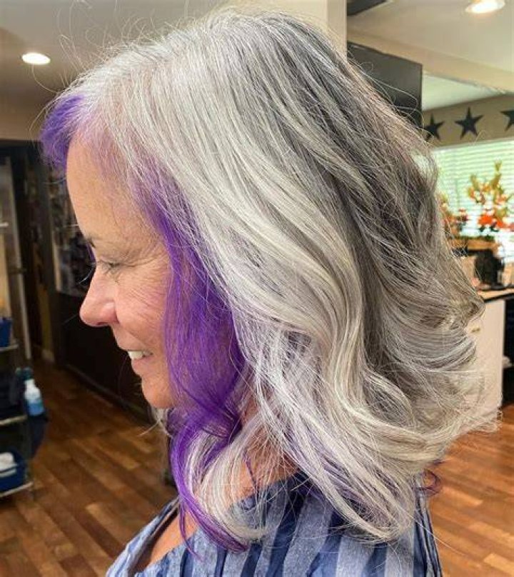 She rocked gray-purple hair when she first stepped into the limelight