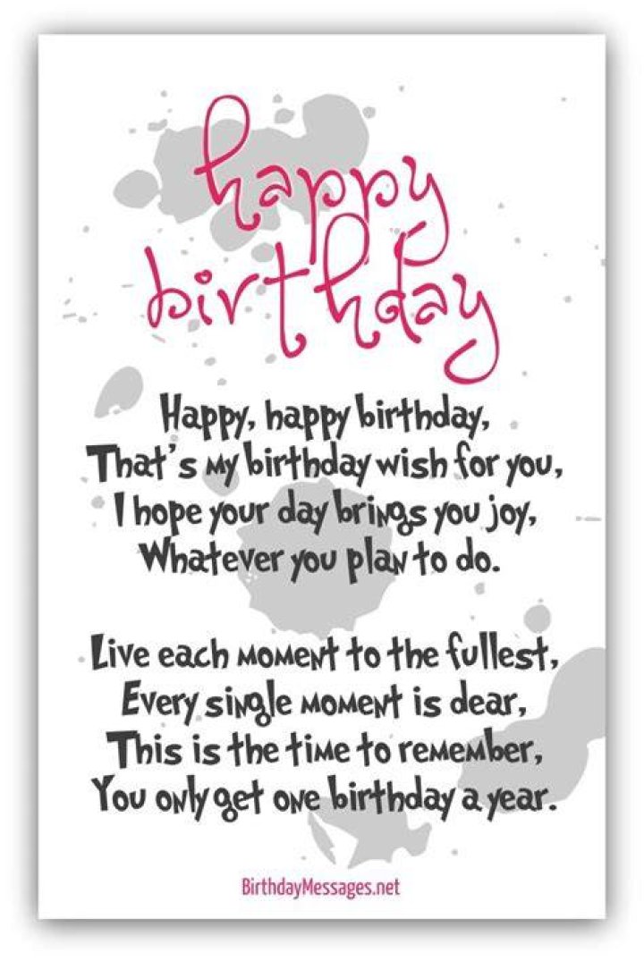 Short Birthday Poems for Friends