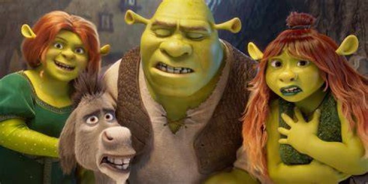 Shrek holding his daughter's doll in Shrek 4