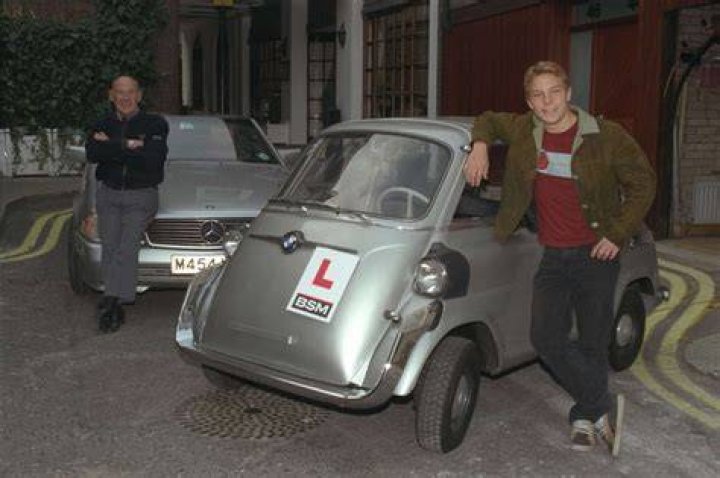 Sir Stirling also nipped around London in the tiny motor