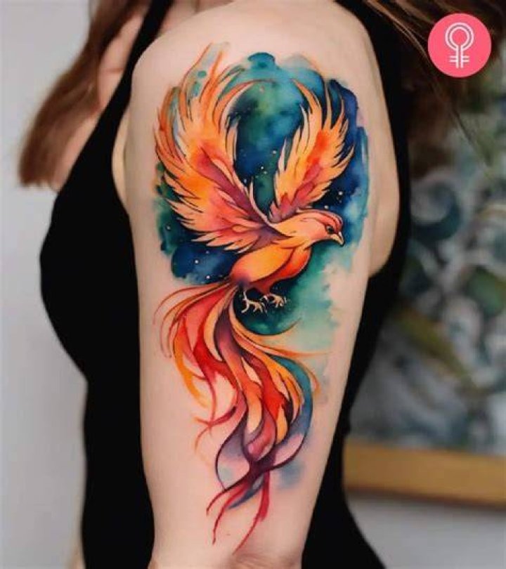 Small Phoenix Rising Tattoo inksoultattooschennai