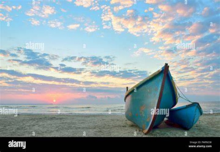 Sunrise over the fishing boats in the English Channel