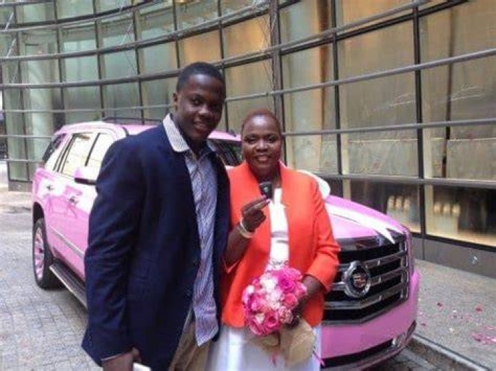 Teddy Bridgewater with his mother