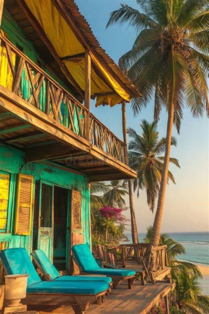  The beach hut also features a stylish kitchen