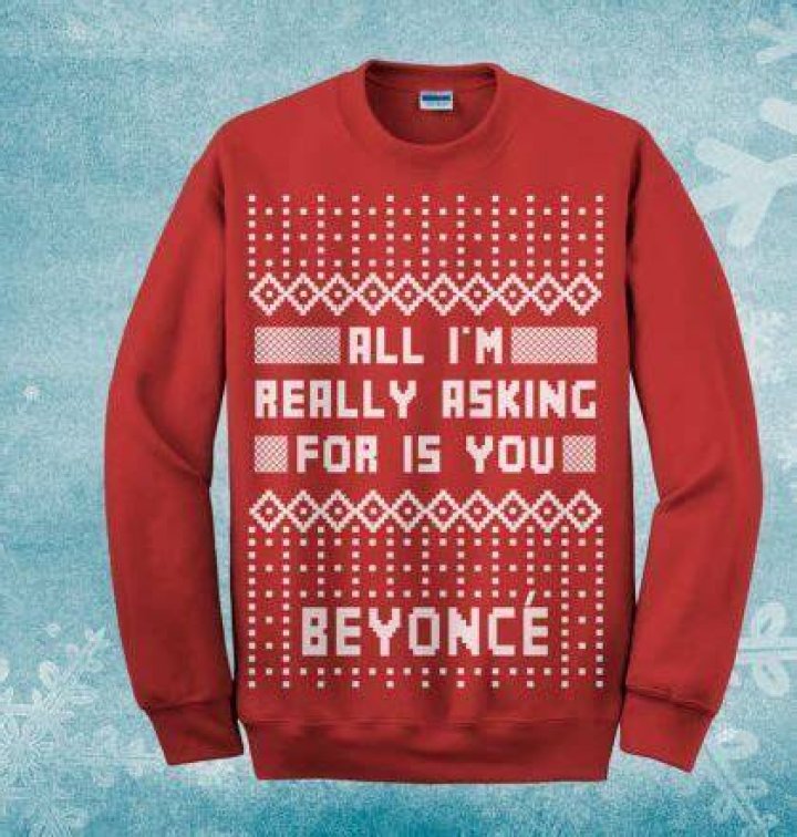  The Beyonce Christmas jumper has been compared to this Tesco Value which costs &pound;6.99 on Ebay