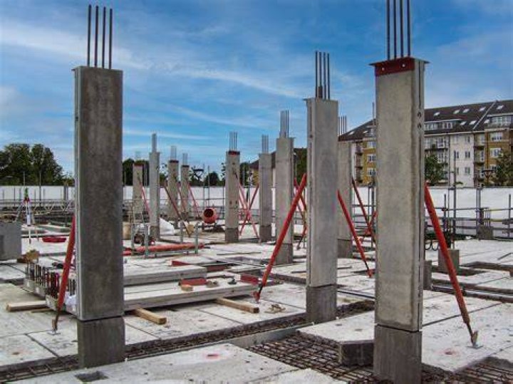 The construction of the columns didn't go to plan as one came close to exploding