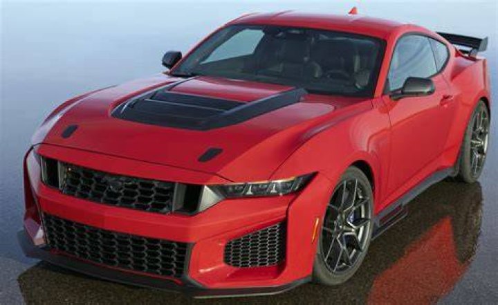 The Ford Mustang boasts a powerful V8 engine
