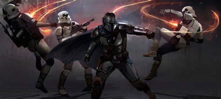 The Mandalorian fighting