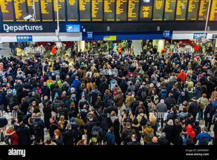 The massive queue for the Eurostar at King's Cross