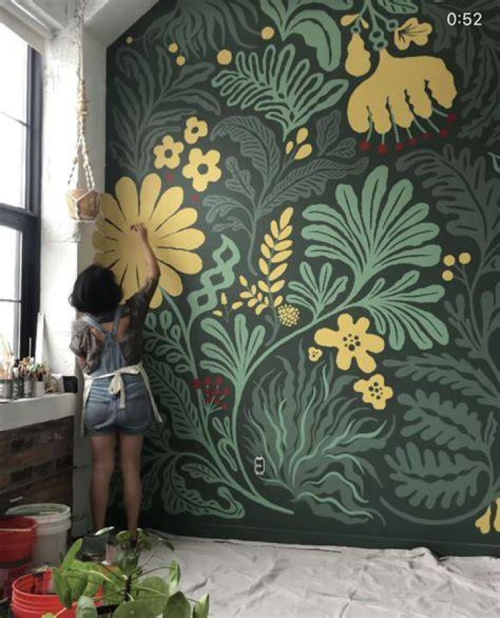 The mural was painted on the side of a 500-year-old farm house