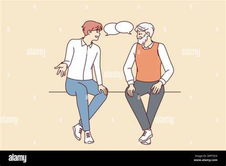 The old man talking