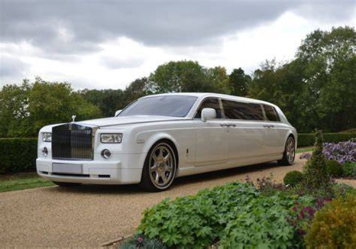The Phantom limo features a floral ceiling