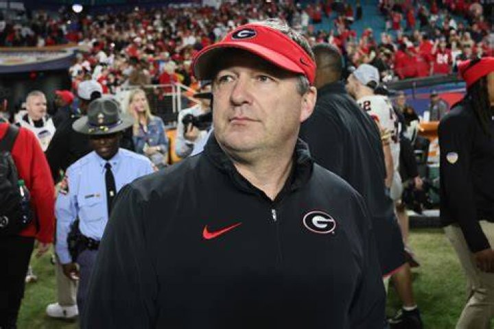 The UGA Football Head Coach Kirby Smart Pictured During A Game In 2022