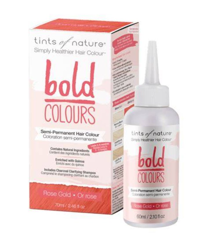 tints of nature -Rose Gold Hair Color 