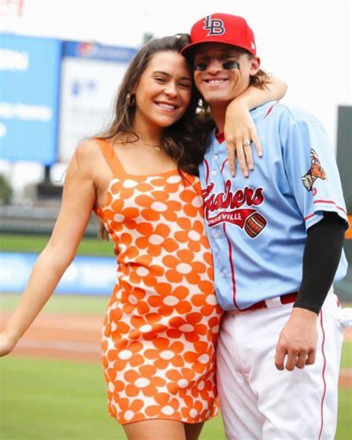 TJ Friedl and his wife