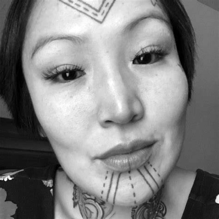 Tribal Face Chin Tattoo bluebelle777