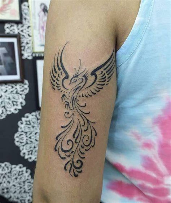 Tribal Phoenix Rising Tattoo edge_tattoo_studio