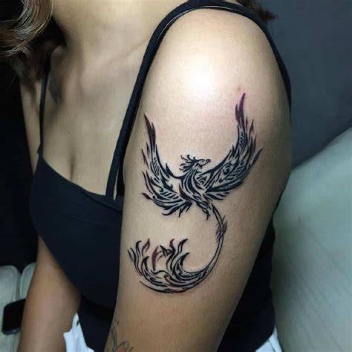 Tribal Phoenix Rising Tattoo geztattoo