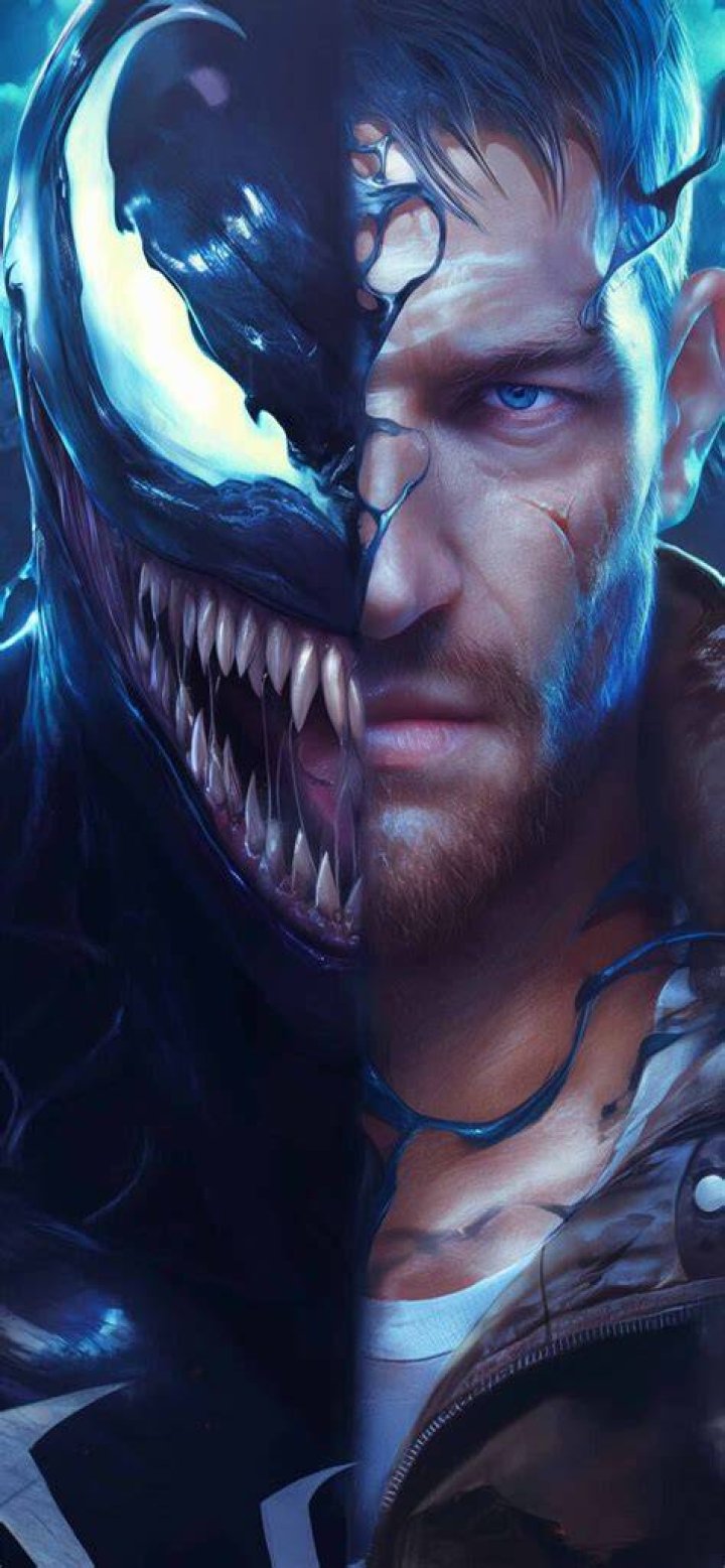 Venom Eddie Brock showing face