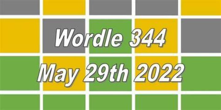 Wordle 344 May 29 2022